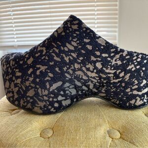 Azalea Wang Platform Mule Clogs Black Metallic Pattern Size 10 NWOT